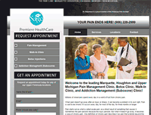 Tablet Screenshot of marquettepainclinic.com